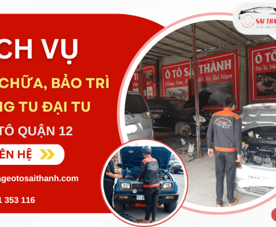 Cơ sở sửa chữa bảo trì trùng tu đại tu máy ô tô các dòng tại quận 12